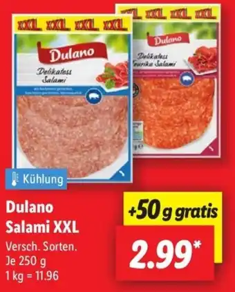 Lidl Dulano Salami XXL Angebot