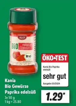 Lidl Kania Bio Gewürze Paprika edelsüß Angebot