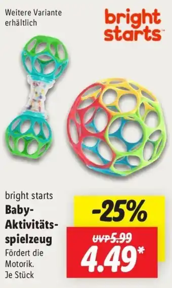 Lidl bright starts Baby- Aktivitäts- spielzeug Angebot