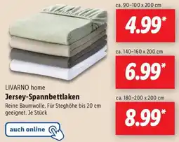Lidl LIVARNO home Jersey-Spannbettlaken Angebot