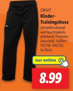 Lidl CRIVIT Kinder- Trainingshose` Angebot