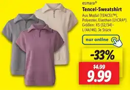 Lidl esmara Tencel-Sweatshirt Angebot