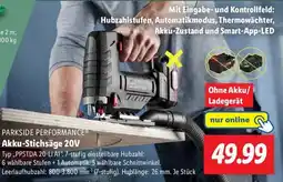 Lidl PARKSIDE PERFORMANCE Akku-Stichsäge 20V Angebot