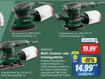 Lidl PARKSIDE Multi-/Exzenter- oder Schwingschleifer Angebot