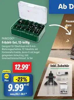 Lidl PARKSIDE Fräsbit-Set, 12-teilig Angebot