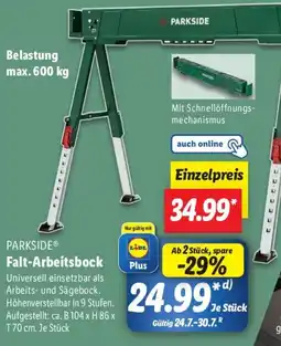 Lidl PARKSIDE Falt-Arbeitsbock Angebot