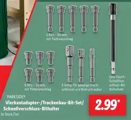 Lidl PARKSIDE Vierkantadapter-/Trockenbau-Bit-Set/ Schnellverschluss-Bithalter Angebot