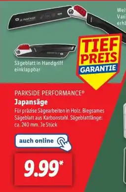 Lidl PARKSIDE PERFORMANCE Japansäge Angebot