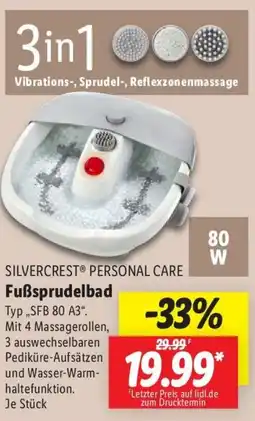 Lidl SILVERCREST PERSONAL CARE Fußsprudelbad Angebot