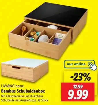 Lidl LIVARNO home Bambus Schubaldenbox Angebot