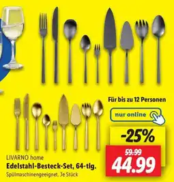 Lidl LIVARNO home Edelstahl-Besteck-Set, 64-tlg. Angebot
