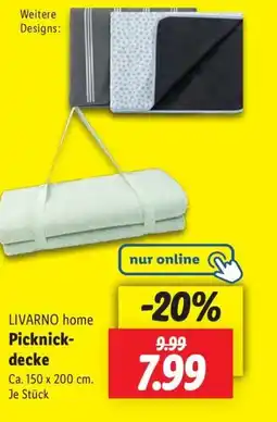 Lidl LIVARNO home Picknick- decke Angebot
