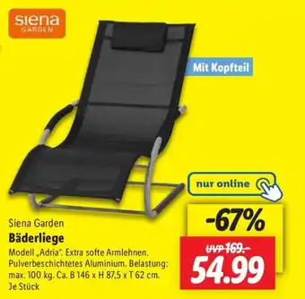 Lidl Siena Garden Bäderliege Angebot