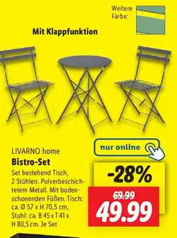 Lidl LIVARNO home Bistro-Set Angebot