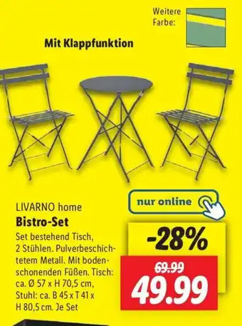 Lidl LIVARNO home Bistro-Set Angebot