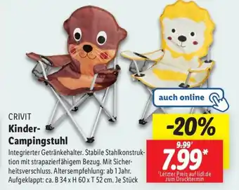 Lidl CRIVIT Kinder- Campingstuhl Angebot