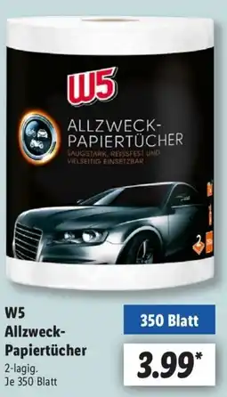 Lidl W5 Allzweck- Papiertücher Angebot