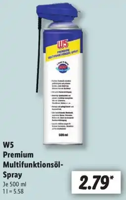Lidl W5 Premium Multifunktionsöl- Spray Angebot
