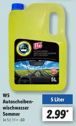 Lidl W5 Autoscheiben- wischwasser Sommer Angebot