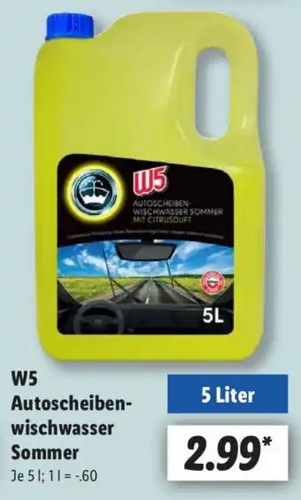 Lidl W5 Autoscheiben- wischwasser Sommer Angebot