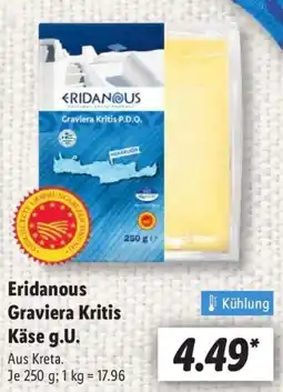 Lidl Eridanous Graviera Kritis Käse g.U. Angebot