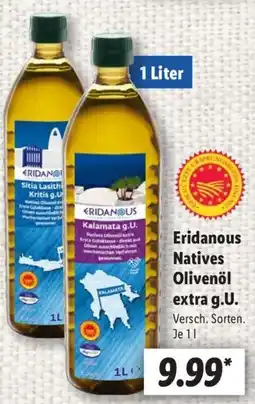 Lidl Eridanous Natives Olivenöl extra g.U. Angebot