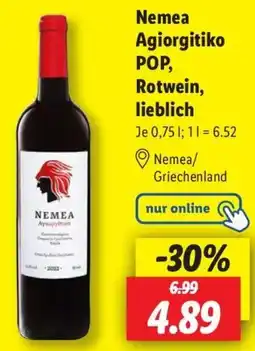Lidl Nemea Agiorgitiko POP, Rotwein, lieblich Angebot