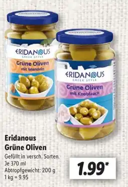 Lidl Eridanous Grüne Oliven Angebot