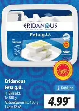 Lidl Eridanous Feta g.U. Angebot