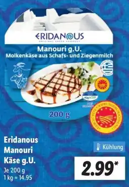 Lidl Eridanous Manouri Käse g.U. Angebot