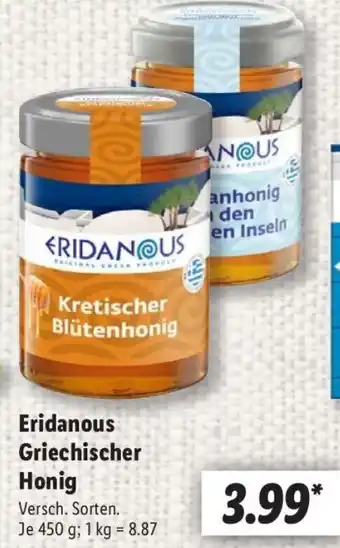 Lidl Eridanous Griechischer Honig Angebot