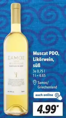 Lidl Muscat PDO, Likörwein Angebot