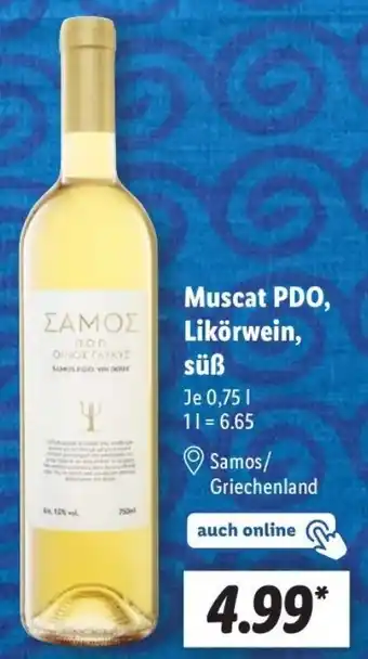 Lidl Muscat PDO, Likörwein Angebot