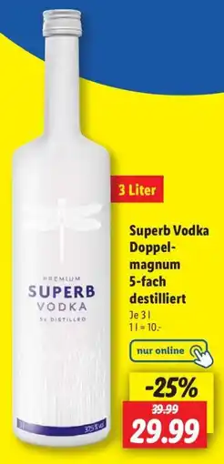 Lidl Superb Vodka Doppel- magnum 5-fach destilliert Angebot
