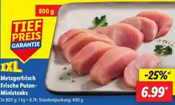 Lidl XXL Metzgerfrisch Frische Puten- Ministeaks Angebot