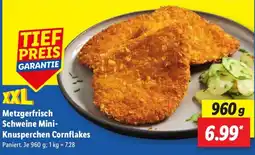 Lidl XXL Metzgerfrisch Schweine Mini- Knusperchen Cornflakes Angebot