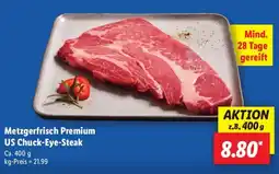 Lidl Metzgerfrisch Premium US Chuck-Eye-Steak Angebot