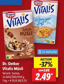 Lidl Dr. Oetker Vitalis Müsli Angebot