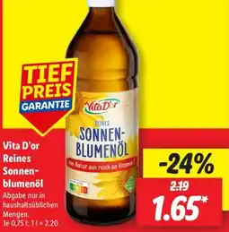 Lidl Vita D'or Reines Sonnen- blumenöl Angebot