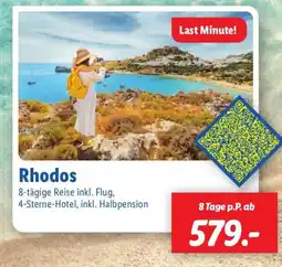 Lidl Rhodos 8-tägige Reise inkl. Flug Angebot