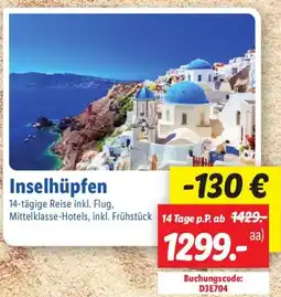 Lidl Inselhüpfen 14-tägige Reise inkl. Flug Angebot
