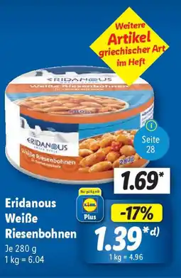 Lidl Eridanous Weiße Riesenbohnen Angebot