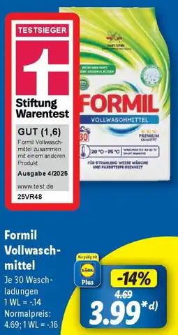 Lidl Formil Vollwasch- mittel Angebot
