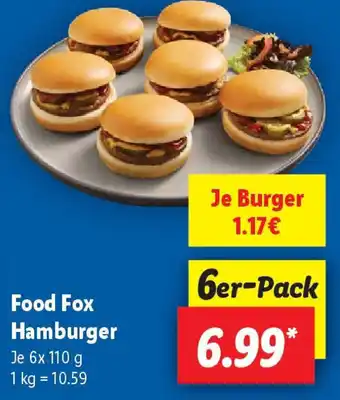 Lidl Food Fox Hamburger Angebot