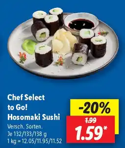 Lidl Chef Select to Go! Hosomaki Sushi Angebot