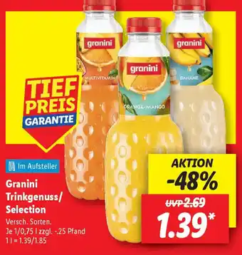 Lidl Granini Trinkgenuss/ Selection Angebot