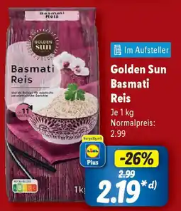 Lidl Golden Sun Basmati Reis Angebot