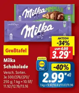 Lidl Milka Schokolade Angebot