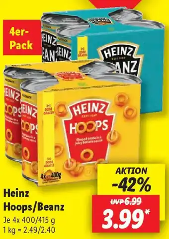 Lidl Heinz Hoops/Beanz Angebot