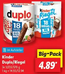 Lidl Kinder Duplo/Riegel Angebot